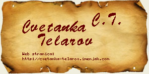Cvetanka Telarov vizit kartica